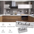 thumbnail image 3 of kitchen the heart of the home Kitchen Rugs set of 2 Anti Fatigue Comfort Mat Ergonomically Engineered Flannel Soft Kitchen mat for floor Waterproof Non-Skid for Kitchen Sink Laundry 17"x47"+17"x24", 3 of 4