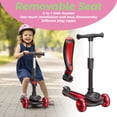 thumbnail image 4 of JUN LING Kids Kick Scooter Ages 3-14, Toddler Scooter 3 Wheel with LED Lighted and Seat, Adjustable Height, Suitable for Boys and Girls, Black, 4 of 6