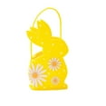 thumbnail image 2 of Easter Egg-Shaped Candy Gift Bag - Durable Reusable Paper Tote with Vibrant Bunny & Egg Prints, Sturdy Construction for Easter Egg Hunt, Festive Holiday Storage Bag, 4.72*3.54*8.27in, Yellow, 2 of 6