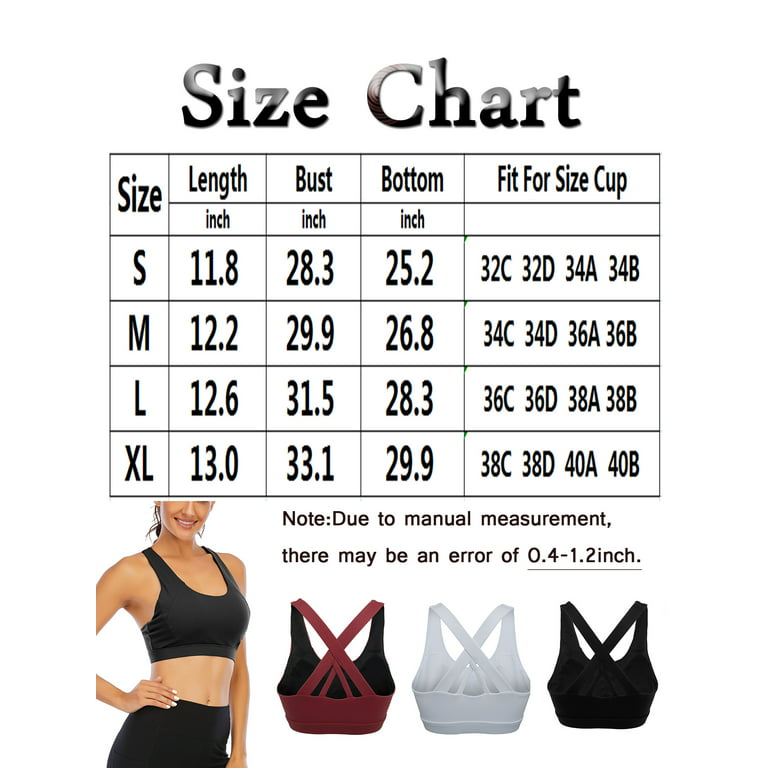 FUTATA Women's High Impact Sports Bras Longline Padded Yoga Bras Crop Tops  Criss Cross Back Push Up Bras For Running Active Gym Workout Fitness