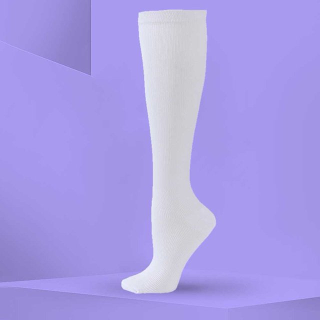 1 par de calcetines de enfermera hasta la rodilla, calcetines de compresión energizantes cómodos para mujeres y hombres, suaves