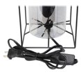 thumbnail image 2 of Elegant Designs Small Exposed Glass and Metal  Table Lamp&amp;#44; Black/Smoke, 2 of 4