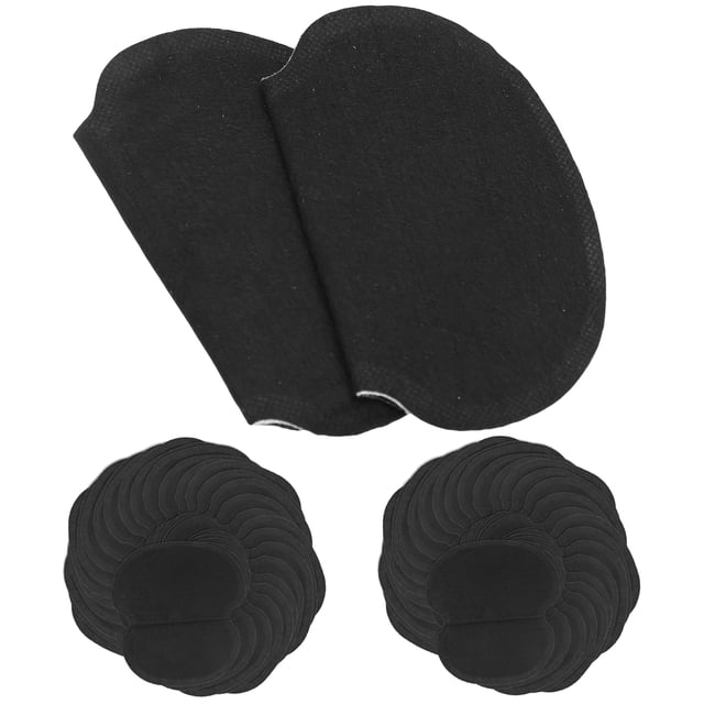 60 almohadillas para el sudor de las axilas, de tela no tejida, para vestir, ropa, color negro