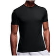 thumbnail image 1 of FRSASU Men's Short Sleeve T-Shirt Quick Dry Rash Guard Athletic Running T Shirts UV Sun Protection Swim Water Shirt Black, 1 of 6