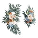 thumbnail image 1 of 2 piezas de ramo de flores artificiales con arco para boda, hojas de flores artificiales azul y naranja, 1 of 9