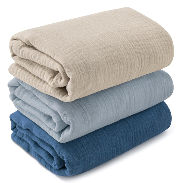 Mantas de muselina LYRICHOM BABY Graceful Colors, paquete de 3