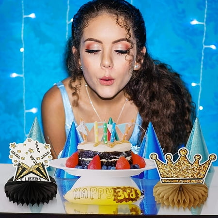 8pcs 30th Birthday Honeycomb Centerpieces Table Toppers 30th Birthday Party Table Decorations Various Patterns Including Birthday Cake Present Hat Champagne For Men Women Walmart Canada