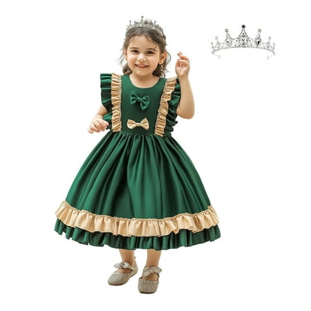 Robe princesse en maille de dentelle pour bébés filles, vêtements éducatifs  pour enfants, robe d'anniversaire, mode printemps et automne, 2023