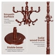 thumbnail image 4 of Coat Rack Tree Freestanding, Wooden Coat Rack Stand with 14 , Vintage Heavy Duty Standing Coat, Sturdy Hanger Corner Hall Tree for Bedroom, Office, Entryway（red）, 4 of 7