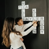 Stiles Crossword Letter Tiles Wooden Wall Decor 3 5 Inch White Stiles Crossword Letter Tiles Wooden Wall Decor 3 5 Inch White
