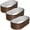 Brown, variant on SnugNiture Galvanized Raised Garden Bed Outdoor, 3Pcs 4x2x1ft Metal Planter Box, Brown