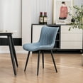thumbnail image 6 of YOUNIKE Modern Dining Chairs with Metal Legs Set of 2 Upholstered Kitchen Dinner Side Chair, Blue, 6 of 10