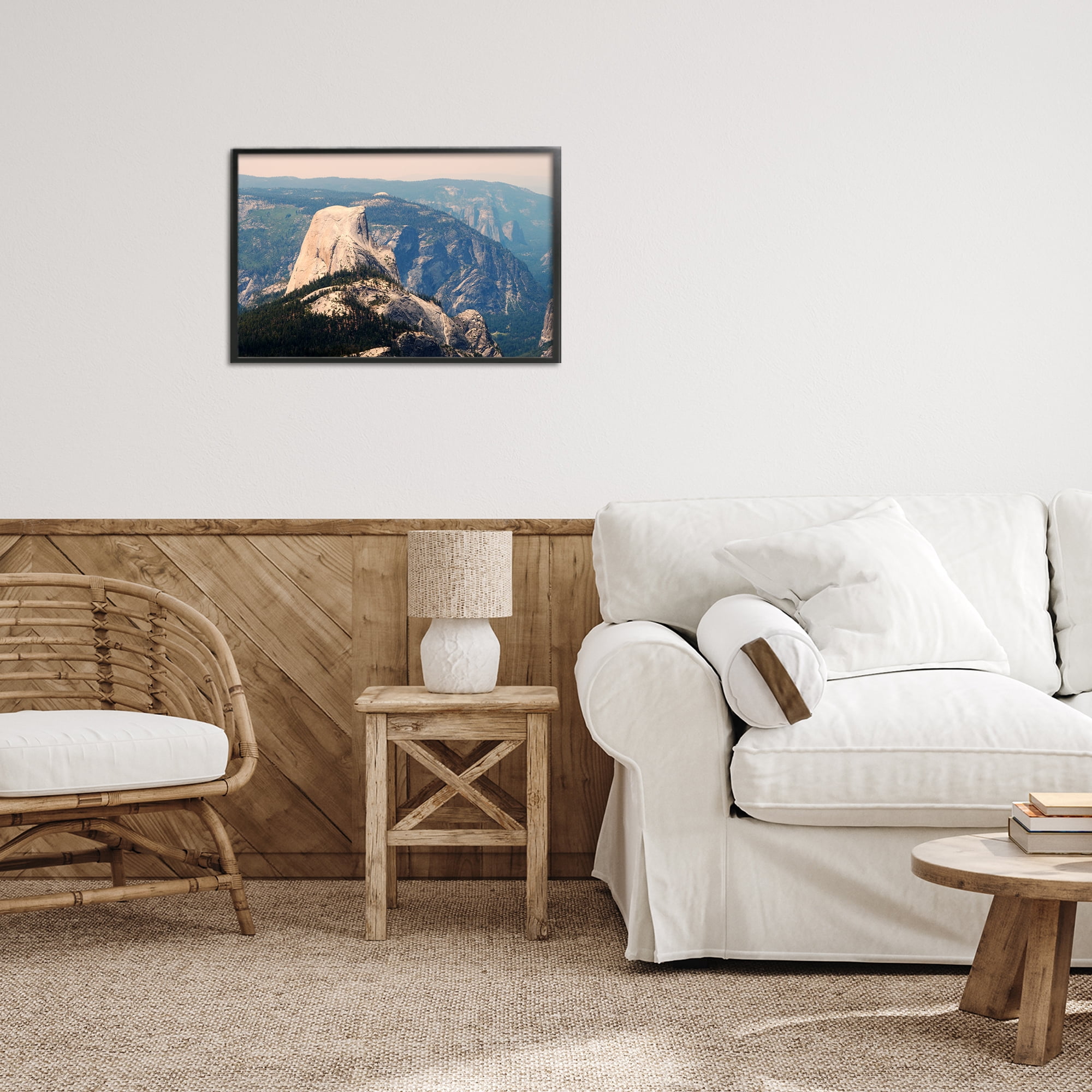 Stupell Industries Granite Monolith Above Forest Black Framed Giclee Art, design by Gemma Bardot