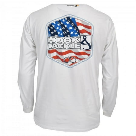 Hook & Tackle Men s Star Spangled Long Sleeve Fishing T-Shirt