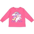 thumbnail image 3 of Inktastic Little Sister Unicorn Girls Long Sleeve Toddler T-Shirt, 3 of 5