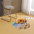thumbnail image 4 of Latch Hook Rug Kit Beach Starfish and Shells Stamped Handmade Round Shape Carpet Crochet Yarn Craft DIY Hook and Latch Door Mat Tapestry for Christmas Home Floor Decor 50x50cm(5), 4 of 7