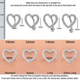 thumbnail image 5 of Belly Button Rings, Heart Reverse Navel Rings, Paved CZ Crystal Belly Piercing Jewelry, 14G Surgical Steel Curved Barbells for Women, 5 of 5