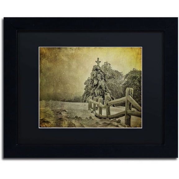 Trademark Fine Art "Oh Christmas Tree" Canvas Art by Lois Bryan, Black Mat, Black Frame