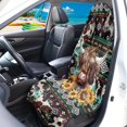thumbnail image 2 of KUIFORTI Boho Car Seat Cover Protector Front Seats Only Trendy Design Highland Cow Towel Seat Cover Reusable Car Seat Towel Cover Seat Protector for Suv Vans, 2 of 7