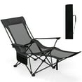 thumbnail image 1 of Gymax Camping Lounge Chair w/Detachable Footrest 4-position Backrest Carrying Bag, 1 of 10