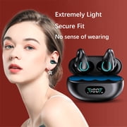 Byseng YYK-Q71 Wireless Earbuds with Open Ear Clip Headphones, Bluetooth 5.3, Black, 1 Count
