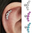 thumbnail image 4 of 1Pcs Punk Rock 16G Stainless Steel Bar Women Stud Earrings Body Jewelry Ear Piercing Cartilage Helix Tragus PURPLE, 4 of 7