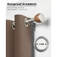 thumbnail image 6 of Outdoor Curtains for Patio, Brown Waterproof Blackout Outside Curtain for Porch/Pergola, Pure Brown Solid Color Simple Minimalism Art Thermal Insulated Drapes for Cabana, 1 Panel, 54 x 108 Inch, 6 of 8