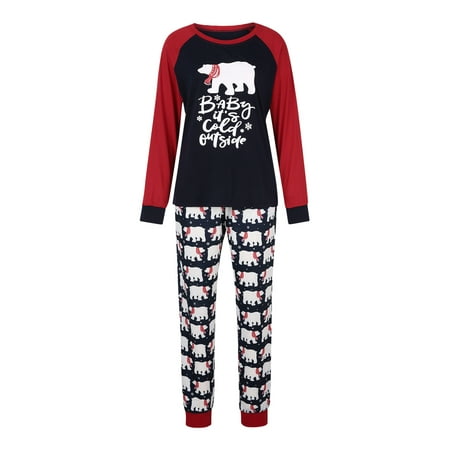 

TSEXIEFOOFU Matching Family Christmas Pajama Set Holiday Sleepwear PJs