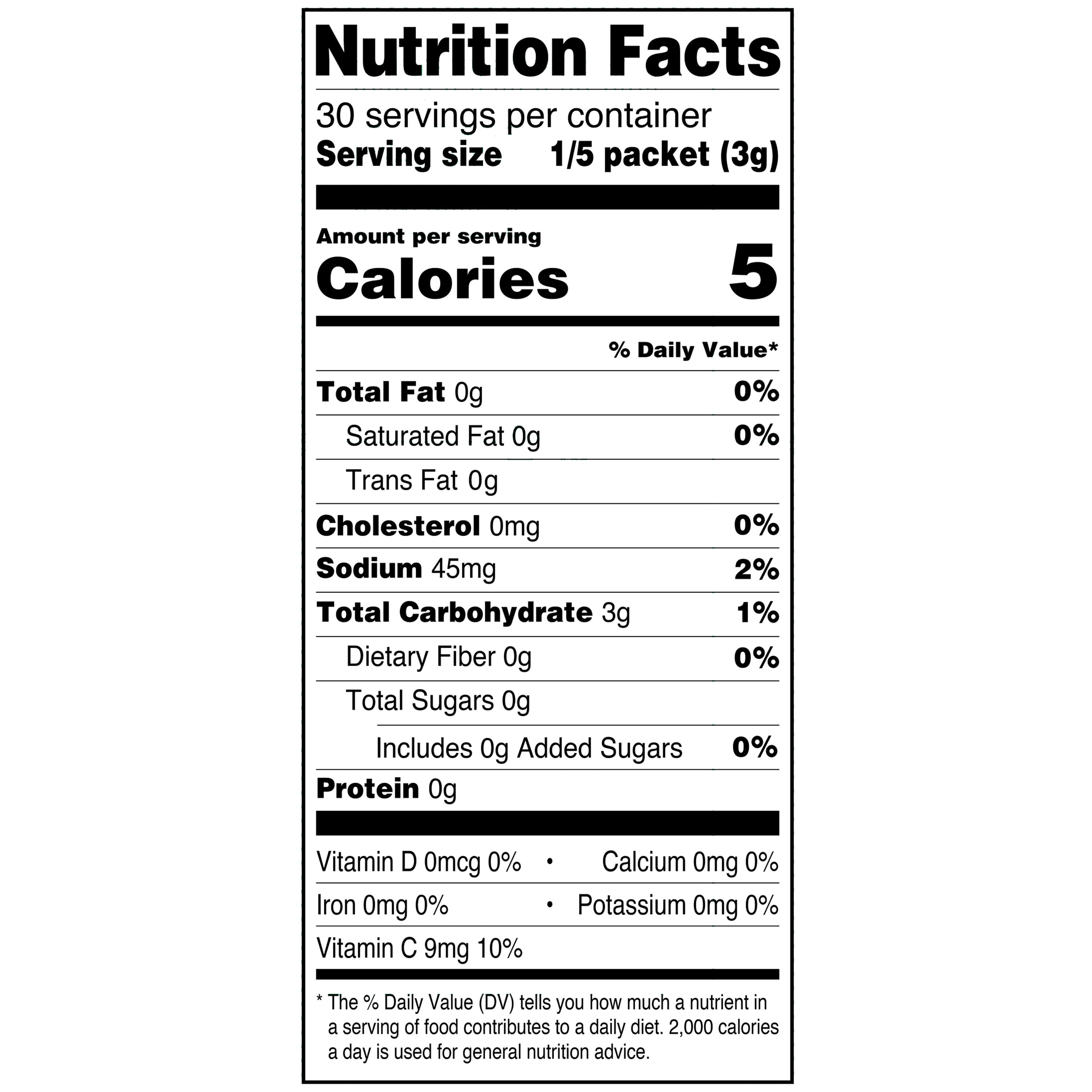 Great Value Lemonade Liquid Drink Mix Powder, Sugar-Free, 0.53 oz, 6 Count
