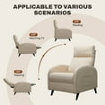 thumbnail image 4 of FunniHomi Recliner Chair Small Recliner Adjustable Reclining Chair Single Sofa with Padded Seat Backrest for Living Room Bedroom, Beige, 4 of 7