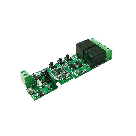 Zigbee For Tuya Smart 2ch Switch Module,dc7-24v 2 Channel Relay For Smartthing,2mqtt Gatewaybridge Hub Rf433 Control