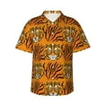 thumbnail image 6 of KLL Men's Hawaiian Shirt Short Sleeve Button Down Beach Shirts-Tiger, 6 of 6