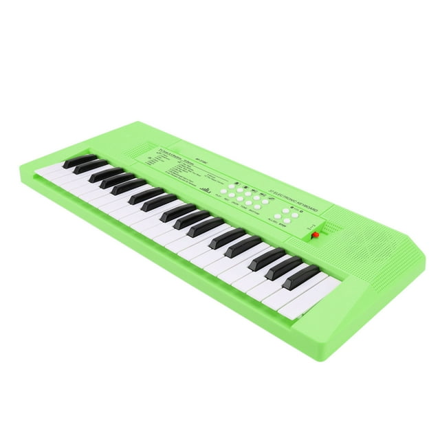 Electronic Keyboard Toy, Educational Bright Color Piano Keyboard Instrument Toy Plastic 37 Keys Portable for Home Green