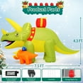 thumbnail image 6 of GOOSH Christmas Inflatable 7.5 FT Christmas Inflatables Dinosaur, Christmas Dinosaur Inflatable Blow Up Christmas Dinosaur with Built-in LEDs, Christmas Outdoor Decorations Clearance for Xmas/Holiday, 6 of 6