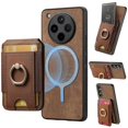 thumbnail image 1 of For Oppo Find X8 Pro 5G Case Vertical Flip Card Holder Ring Holder Kickstand Leather Back Cover - Gr, 1 of 5