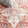 thumbnail image 6 of SAFAVIEH Arizona Lancaster Oriental Polyester Area Rug, Rust/Gold, 6' x 6' Round, 6 of 7