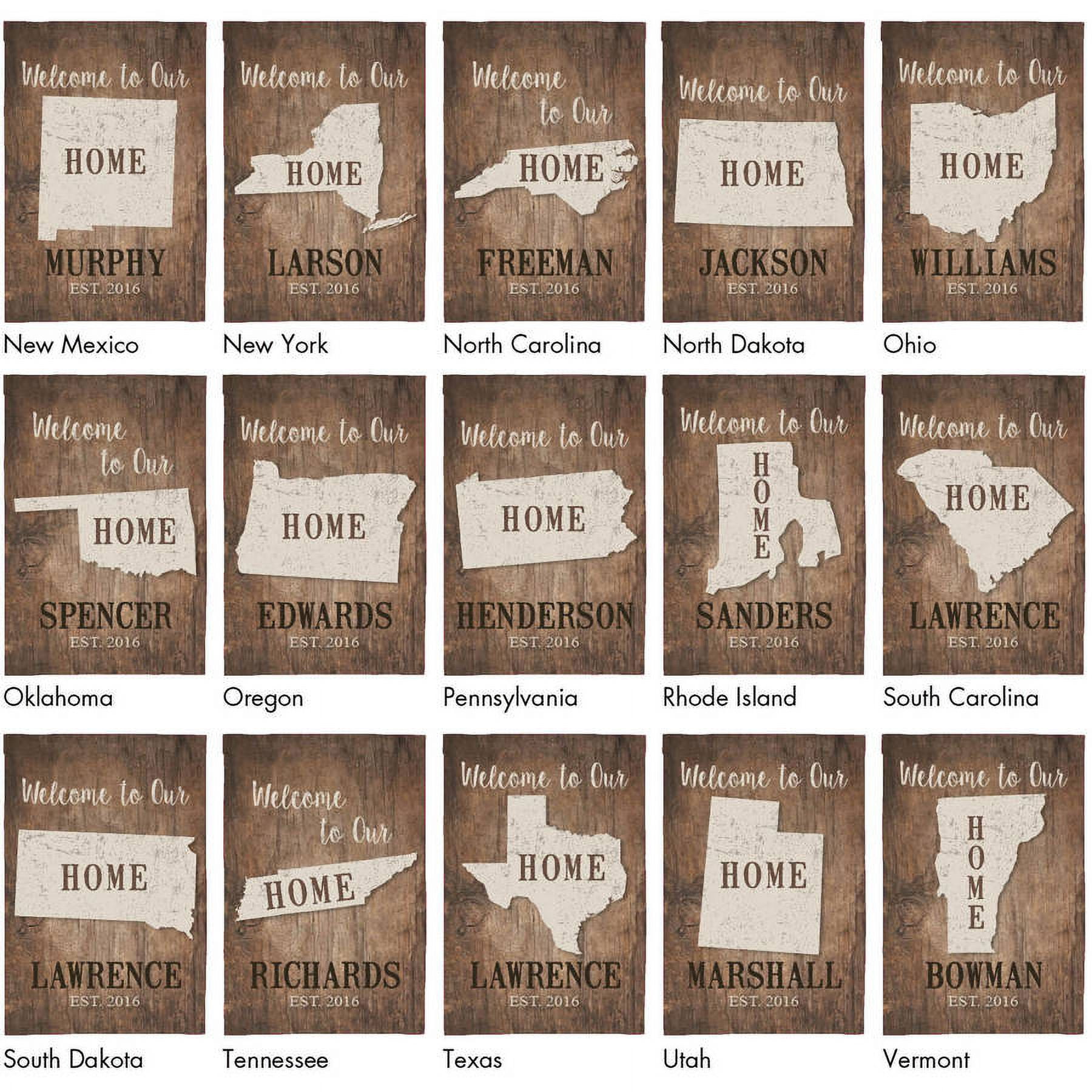 Home State Personalized Garden Flag