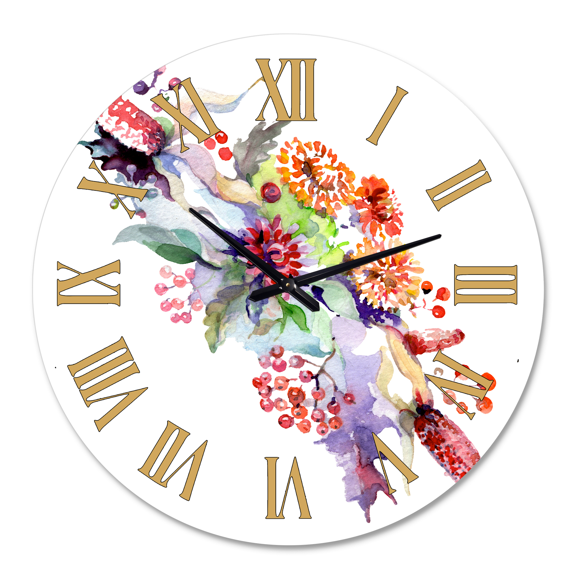 Designart 1 in Quartz Traditional Wall Clock