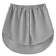 thumbnail image 3 of Gibobby mini faldas de mujer sexy Falda corta de para mujer, falda interior falsa, dos botones, falda elástica, falda con estampado de rayas(Negro， XXL), 3 of 5