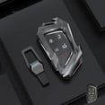 thumbnail image 3 of For Cadillac Key Fob Cover, metal Key Fob Case Compatible with 2020-2021 Cadillac CT5 CT6 XTS XT4 XT5 ATS,etc with Keychain, 3 of 6