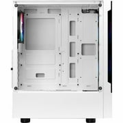 TALOS E3, ATX PC Case, White Gaming Case with 3 Built-in 120mm ARGB Fans, Tempered Glass Panels by Gamdias