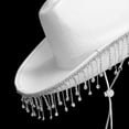 thumbnail image 4 of Sombrero vaquero Hugo para novia blanco ligero portátil, 4 of 7