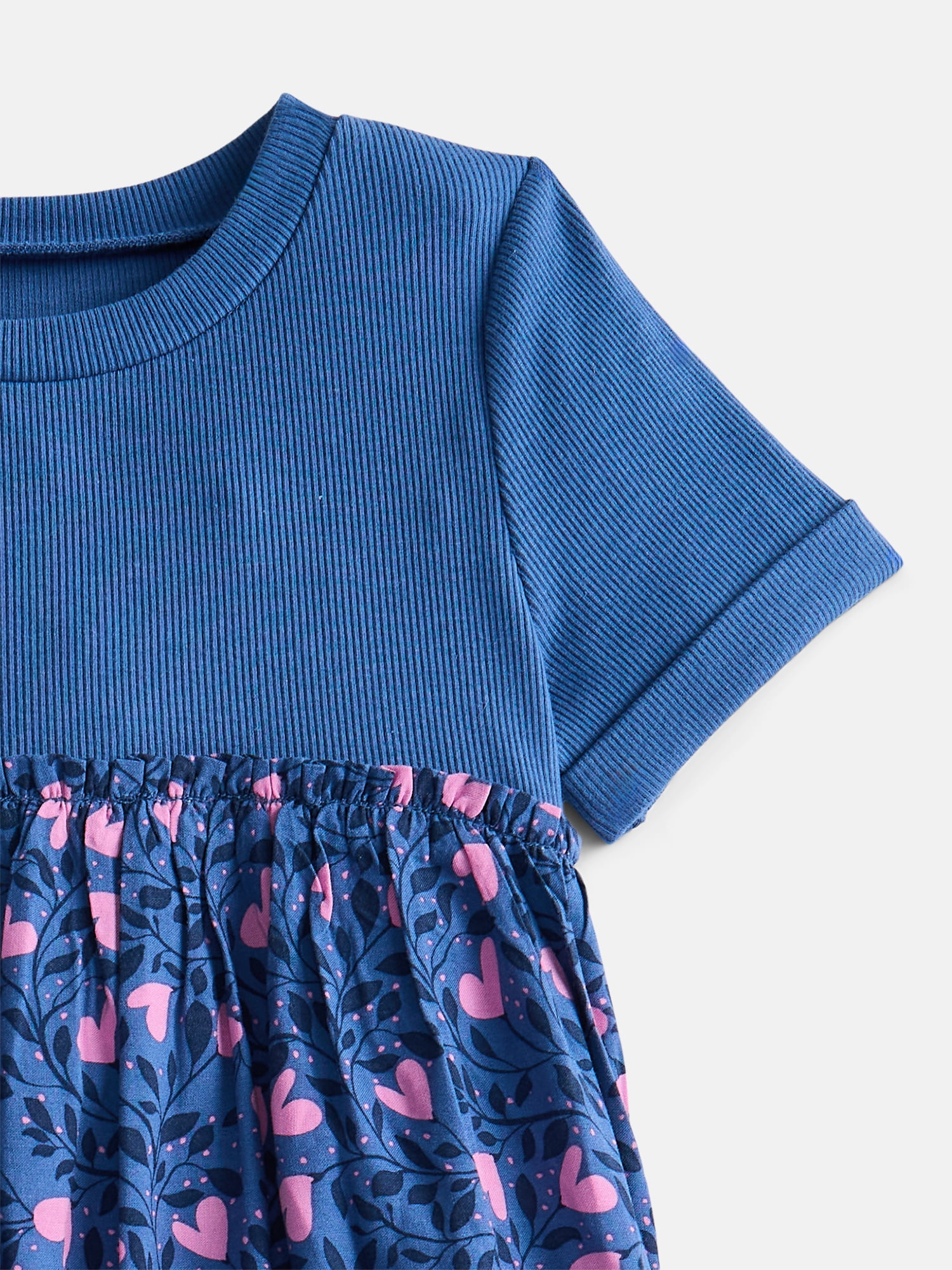 Wonder Nation Girls Woven Skirt Dress with Short Sleeves, Sizes 4-18