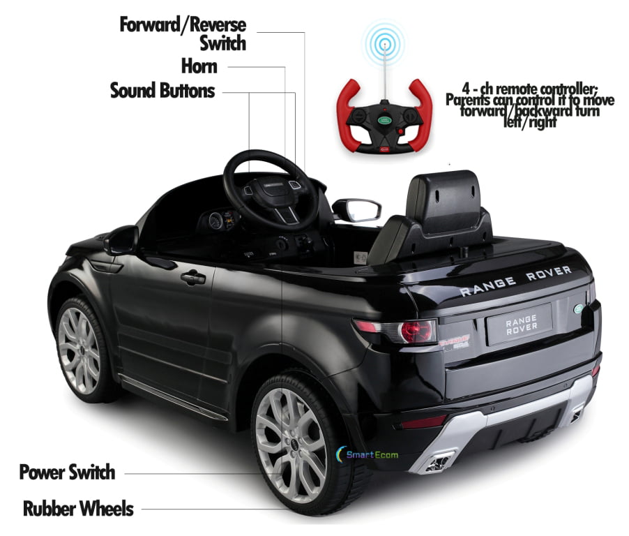 Range Rover White 12 V Evoque Powered Ride-On with Remote Control 