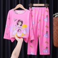 thumbnail image 1 of Pijamas para niños, conjunto de ropa para el hogar de manga larga para niñas de estilo coreano, ropa fina para aire acondicionado para bebés, ropa para niños de primavera y otoño, 1 of 2