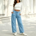 thumbnail image 5 of dazeni Women's Barrel Sweatpants Wide Leg Athletic Drawstring Baggy Sweatpants Comfy Solid Workout Sweat Pants with Pockets, 5 of 9
