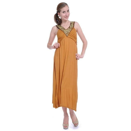 Princess Bodice - Anna-Kaci S/M Yellow Exotic Princess Empire Waist Pleated Bodice Studded Dress