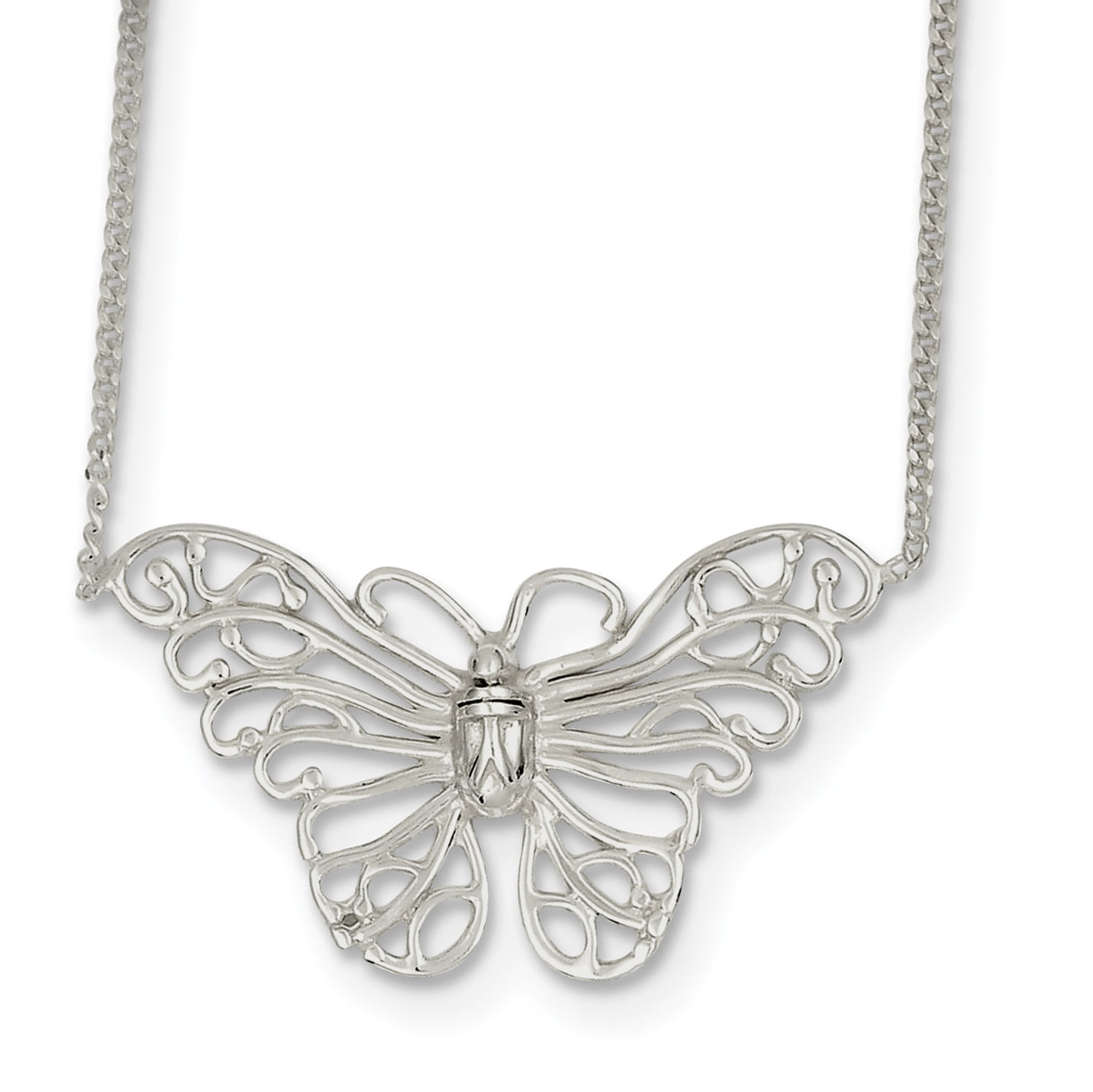 Silver Butterfly Pendant Silver Butterfly Necklace 925 Sterling Silver Butterfly Necklace Elegant Butterfly Necklace