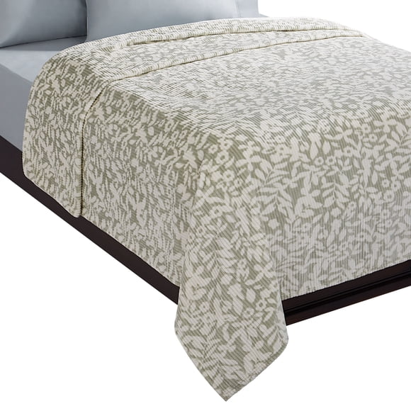 HOMETRENDS Luxury Plush Blue Polyester Bed Blanket, King