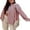 Pink, variant on Michellecmm Women Quilted Jacket Casual Print Open Front Cardigan with Pockets